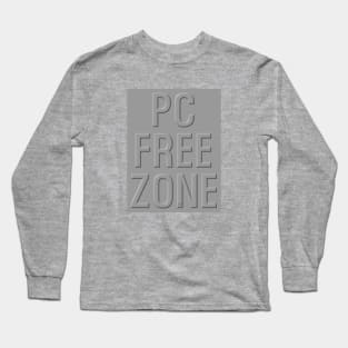 PC Free Zone gray Long Sleeve T-Shirt